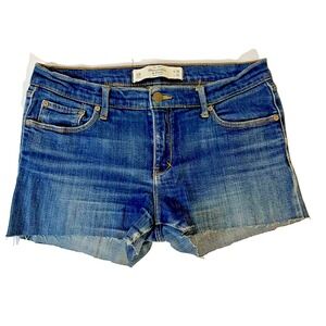 ABERCROMBIE & FITCH Women's Denim Jean Short Shorts Size W30 L33 10R Medium Wash